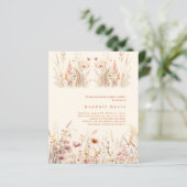 Papier Baby shower budget beige crème fleur sauvage rose (Debout devant)