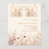 Papier Baby shower budget de pêche à la crème fleur sauva (Devant)