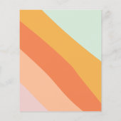 Papier Baby shower Budget Invitation Rétro - Bandes estiv (Dos)