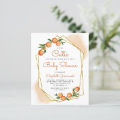 Papier Baby shower Budget Orange Little Cutie Citrus (Debout devant)