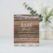 Papier Baby shower Budget Rustique Farmhouse Lace (Debout devant)