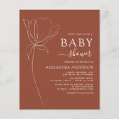 Papier Baby shower Budget Terracotta Brûlé Orange (Devant)