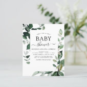 Papier Baby shower Budget Vert Botanique (Debout devant)