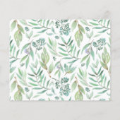 Papier Baby shower budgétaire de la verdure des bois Invi (Dos)