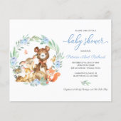 Papier Baby shower budgétaire de la verdure des bois Invi (Devant)