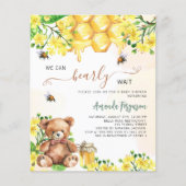 Papier Baby shower budgétaire de l'abeille Teddy (Devant)