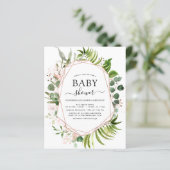 Papier Baby shower budgétaire Eucalyptus Botanique Géomét (Debout devant)