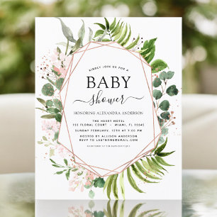 Papier Baby shower budgétaire Eucalyptus Botanique Géomét