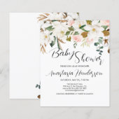 Papier BABY SHOWER BUDGÉTAIRE Invitation. (Devant / Derrière)