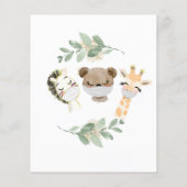 Papier Baby shower Budgétaire Par Mail Woodland Invitatio (Dos)