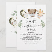 Papier Baby shower Budgétaire Par Mail Woodland Invitatio (Devant / Derrière)