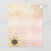 Papier Baby shower budgétaire rose or invitation tourneso (Dos)