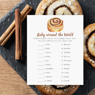Papier Baby shower Bun - Jeu bébé autour du monde
