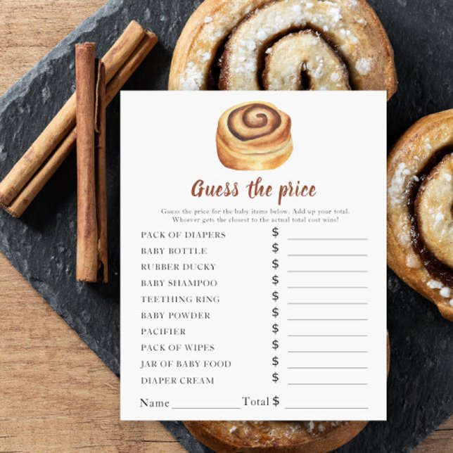 Papier Baby shower Bun - Jeu de devinette de prix (Créateur téléchargé)