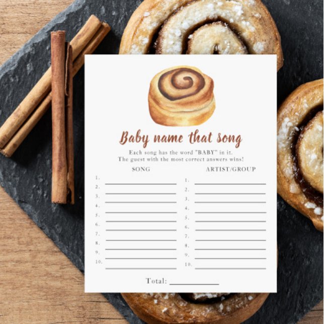 Papier Baby shower Bun - Nom du jeu de chanson (Créateur téléchargé)