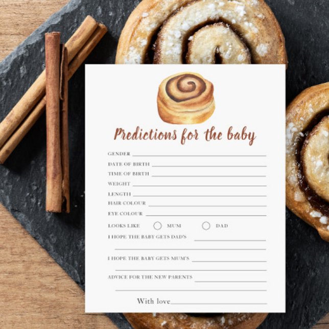 Papier Baby shower Bun - prédictions et conseils bébé (Créateur téléchargé)