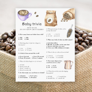 Papier Baby shower café - Baby Trivia Jeu
