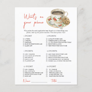 Papier Baby shower café - Ce qui se passe sur votre jeu d
