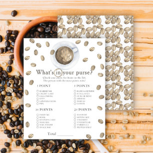Papier Baby shower café - Ce qu'il y a dans votre sac à m