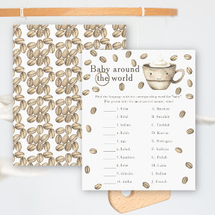 Papier Baby-shower café - Jeu bébé autour du monde