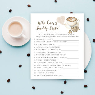 Papier Baby shower café - Jeu Qui connaît le meilleur pap