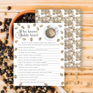 Papier Baby shower café - Jeu Qui connaît le mieux papa