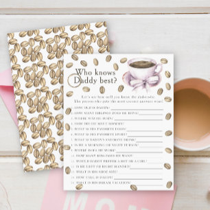 Papier Baby shower café - Jeu Qui connaît le mieux papa
