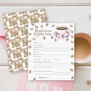 Papier Baby shower café - prédictions et conseils bébé