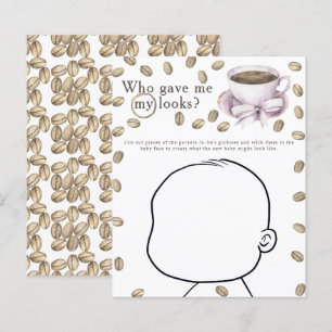 Papier Baby shower café - Qui m'a donné mes regards ?