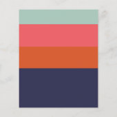 Papier Baby Shower Chic Bandes Bleues et Rouges sur Budge (Dos)