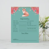 Papier Baby shower Christmas Fox Prédictions Et Conseils (Debout devant)
