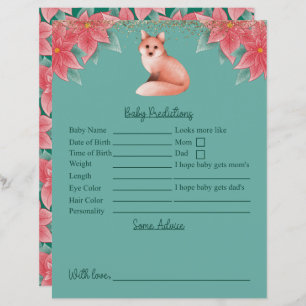 Papier Baby shower Christmas Fox Prédictions Et Conseils