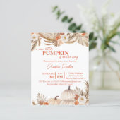 Papier Baby shower Citrouille Boho Budget (Debout devant)