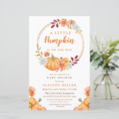 Papier Baby shower Citrouille budgétaire (Debout devant)