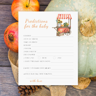 Papier baby shower citrouille Prédictions et conseils béb