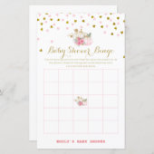 Papier baby shower Citrouille rose et or (Devant / Derrière)