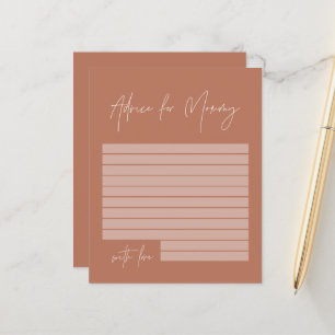 Papier Baby shower conseil pour maman en terre cuite mode