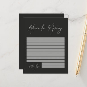 Papier Baby shower conseil pour maman moderne design noir