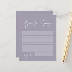 Papier Baby shower conseil pour maman moderne lilas viole