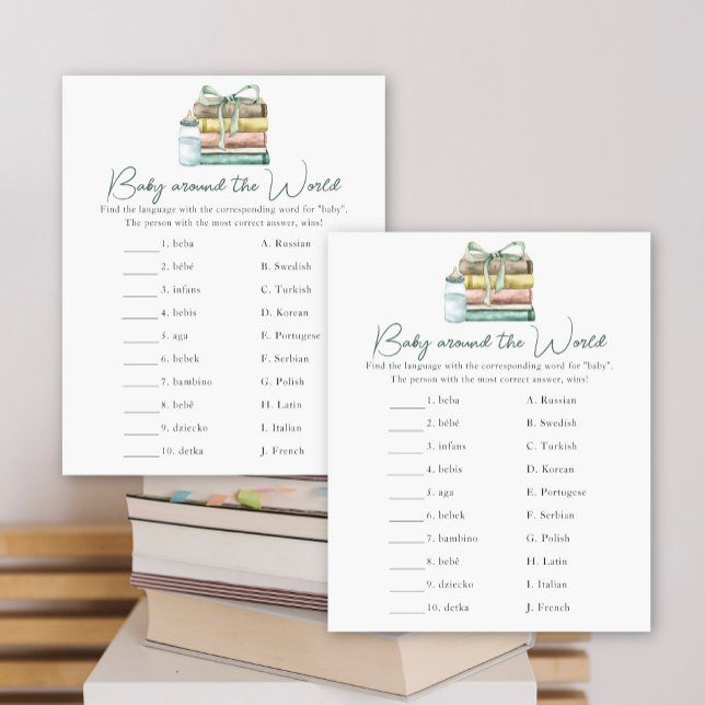 Papier Baby shower conte de fée - Bébé autour du monde je (Créateur téléchargé)