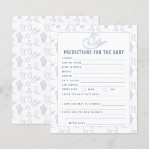 Papier Baby shower Cowboy - prédictions et conseils pour