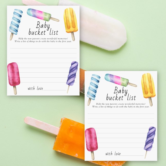 Papier Baby shower crème glacée - Baby bucket list jeu (Créateur téléchargé)
