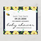 Papier Baby shower d'abeilles Enregistrer la date (Devant)