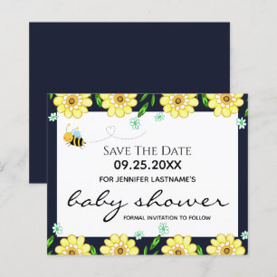 Papier Baby shower d'abeilles Enregistrer la date