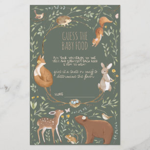 Papier Baby shower d'amis de la forêt