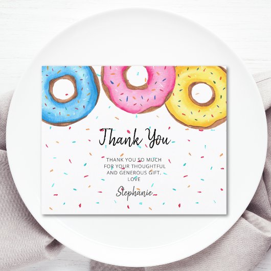 Papier Baby shower d'aquarelle budgétaire Donuts