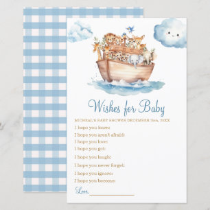 Papier Baby shower d'arche de mignonette Boy Noah's Voeux