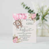 Papier Baby shower d'attente précoce Teddy Ours Boho Fill (Debout devant)