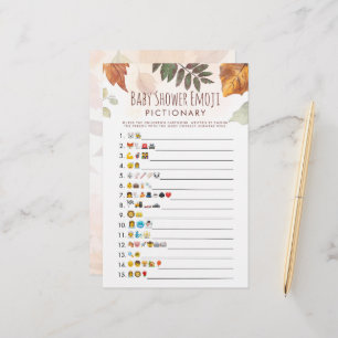 Papier Baby shower d'automne Folift Emoji Jeu