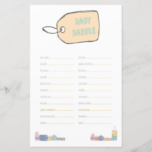 Papier Baby shower d'aventure pour bébé